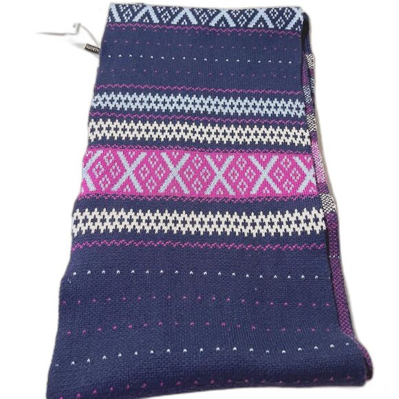 Talbots Cotton Cashmere Blend Women’s Scarf Fair Isle Nordic Holiday - Picture 4 of 4